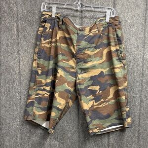 O'Neill Men's Green and Brown Cargo Shorts